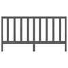 vidaXL T&ecirc;te de lit Gris 206x4x100 cm Bois massif de pin