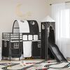 vidaXL Lit mezzanine pour enfants Noir 100 x 190 cm M&eacute;tал