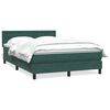 vidaXL Sommier &agrave; lattes de lit et matelas vert fonc&eacute; 140x220cm velours