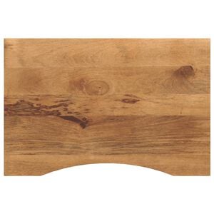 vidaXL Dessus de bureau avec courbe 100x60x2,5 cm manguier massif brut