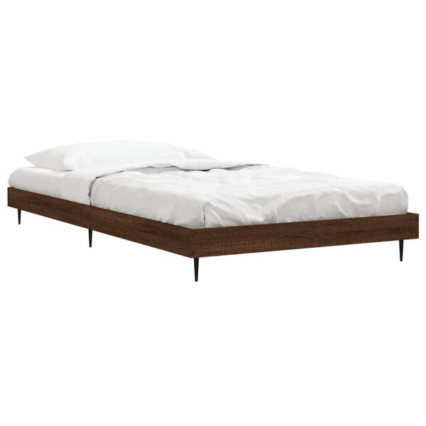vidaXL Cadre de lit sans matelas ch&ecirc;ne marron 100x200 cm