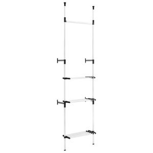 vidaXL Syst&egrave;me de garde-robe t&eacute;lescopique barres et &eacute;tag&egrave;re Aluminium