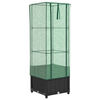 vidaXL Jardini&egrave;re sur&eacute;lev&eacute;e avec housse aspect rotin 40x40x139 cm
