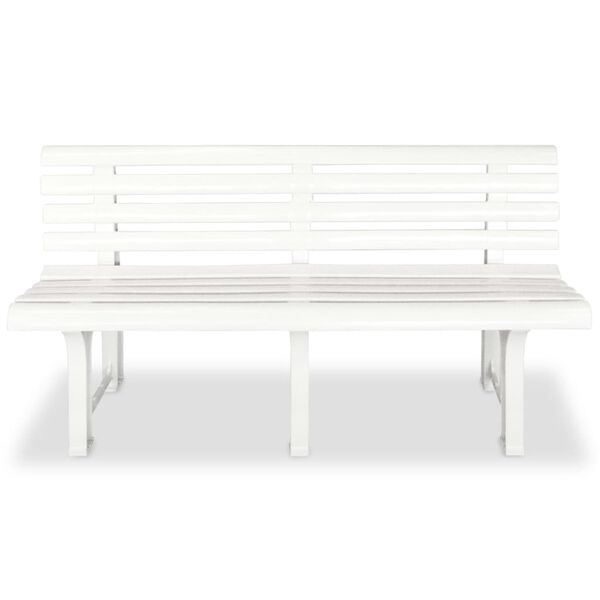 vidaXL Banc de jardin 145,5 cm Plastique Blanc