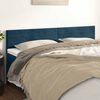 vidaXL T&ecirc;tes de lit Bleu fonc&eacute; 160 x 5 x 78/88 cm Velours