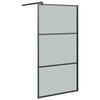 vidaXL Paroi de douche 115x195 cm Verre ESG fonc&eacute; Noir
