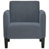 vidaXL Fauteuil avec accoudoirs gris fonc&eacute; 54 cm velours