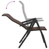 vidaXL Chaises pliables de jardin lot de 4 marron résine tressée