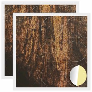 vidaXL Couverture de vis auto-adh&eacute;sive 2 pc Bois ancien &Oslash; 20 x 0,5 mm