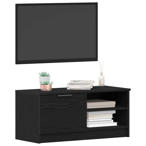 vidaXL Meuble TV 2 pcs Ch&ecirc;ne noir 80 x 35 x 36,5 cm Bois d'ing&eacute;nierie