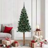 vidaXL Sapin de No&euml;l mince Vert 180 cm PVC et bois de pin massif