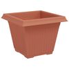 vidaXL Pot de Fleurs Carr&eacute; 24 pcs Rouge brique 43 x 43 x 33.5 cm