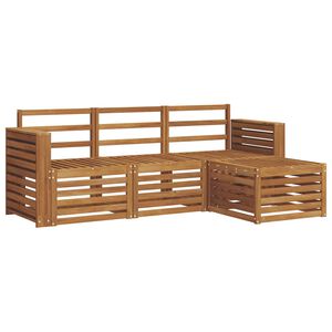 vidaXL Ensemble de canap&eacute;s d'ext&eacute;rieur 4 pcs Naturel