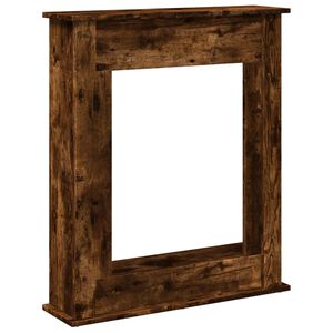 VidaXL Cadre de chemin&eacute;e ch&ecirc;ne fum&eacute; 75x20x87,5 cm bois d'ing&eacute;nierie