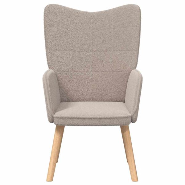 vidaXL fauteuil Gris clair 62 x 67 x 95,5 cm Tissu Sherpa