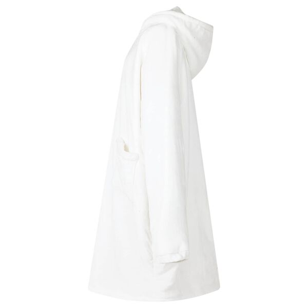 vidaXL Sweat &agrave; capuche couverture Blanc L Polaire et flanelle