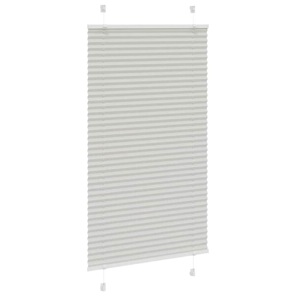 vidaXL Store pliss&eacute; gris clair 80x100 cm largeur du tissu 79,4 cm