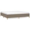 vidaXL Cadre de lit sans matelas taupe 200x200 cm tissu
