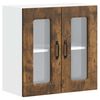 vidaXL Armoire murale de cuisine avec porte vitr&eacute;e "Kalmar" Ch&ecirc;ne fum&eacute; Bois d'ing&eacute;nierie