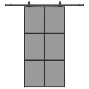 vidaXL Porte coulissante avec kit de quincaillerie noir 102,5x205 cm