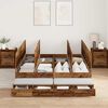 vidaXL Cadre de lit avec rangement Bois ancien 236,5 x 160 x 31,5 cm