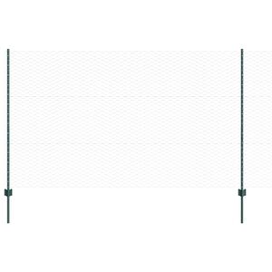 vidaXL Cl&ocirc;ture hexagonale avec poteau 10 x 1,4 m Vert Maille
