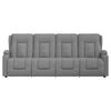 vidaXL Fauteuil inclinable et porte-gobelets 4 places gris similicuir