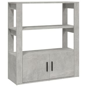 vidaXL Buffet Gris b&eacute;ton 80x30x90 cm Bois d'ing&eacute;nierie