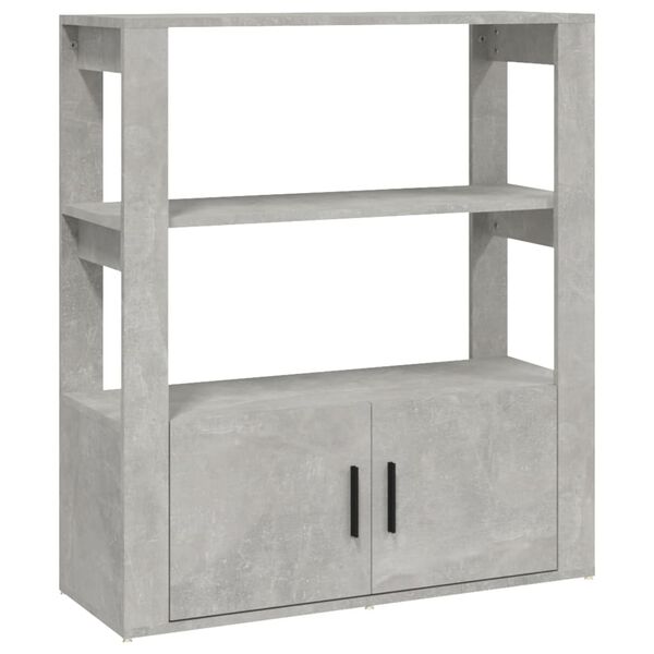 vidaXL Buffet Gris béton 80x30x90 cm Bois d'ingénierie