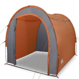 vidaXL Tente de rangement gris et orange imperm&eacute;able