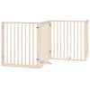 vidaXL Barri&egrave;re pour chien porte pliable 12 panneaux bois de peuplier