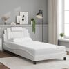 vidaXL Lit Viana avec matelas blanc 100x200 cm similicuir