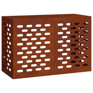 vidaXL Housse de climatiseur Rouill&eacute; 90 x 40 x 60 cm Acier patin&eacute;