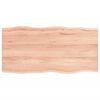 vidaXL Dessus de table bois ch&ecirc;ne massif trait&eacute; bordure assortie