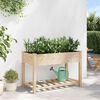 vidaXL Cache-pot de jardin avec &eacute;tag&egrave;re Beige 115 x 59 x 76,5 cm