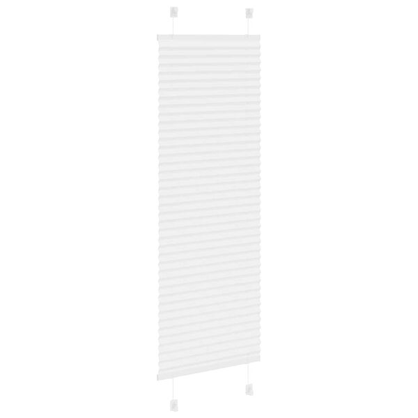 vidaXL Store pliss&eacute; blanc 45x150 cm largeur du tissu 44,4 cm polyester