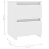 vidaXL Tables de chevet 2 pcs Blanc 30x30x40 cm Bois d'ing&eacute;nierie