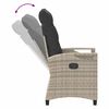 vidaXL Chaise de jardin inclinable Gris clair et gris fonc&eacute; polyrotin