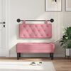 vidaXL T&ecirc;te de lit suspendue Montage mural Rose 90 x 55 x 7 cm Velours