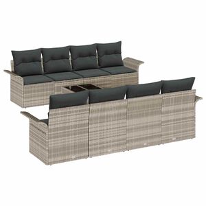 vidaXL Ensemble de canap&eacute; de jardin 9 pc 8-Nombre de places