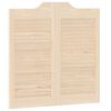 vidaXL Portes battantes à persiennes 2paire 80 x 80 cm bois massif Pin