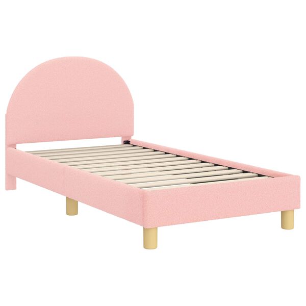 vidaXL Cadre de lit pour enfants avec t&ecirc;te de lit Rose 80 x 160 cm