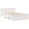 vidaXL Cadre de lit sans matelas avec t&ecirc;te de lit blanc 150x200 cm pin