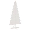 vidaXL Arbre de No&euml;l en bois pour d&eacute;coration blanc 150 cm pin massif