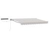 vidaXL Auvent r&eacute;tractable &eacute;lectrique Gris clair et blanc 4,5 &times; 3,5 m