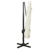 vidaXL Parasol de jardin d&eacute;port&eacute; avec double plateau 300 x 300 cm Sable