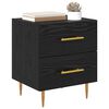 vidaXL Cabinet de chevet 2 pcs Ch&ecirc;ne noir 40 x 35 x 47,5 cm
