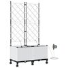 vidaXL Porte-plante de jardin avec irrigation et roues 2 pc Blanc PP