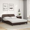 vidaXL Lit avec matelas Dover marron 140x190 cm similicuir