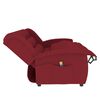 vidaXL Fauteuil de massage inclinable à 3 places rouge bordeaux tissu